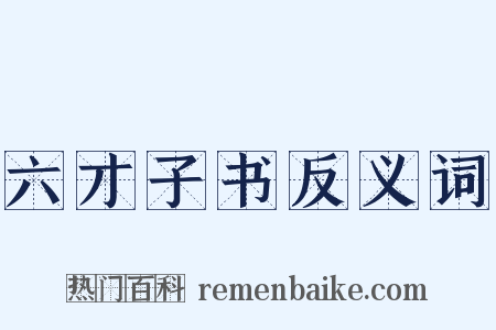 六才子书反义词是什么意思的图片